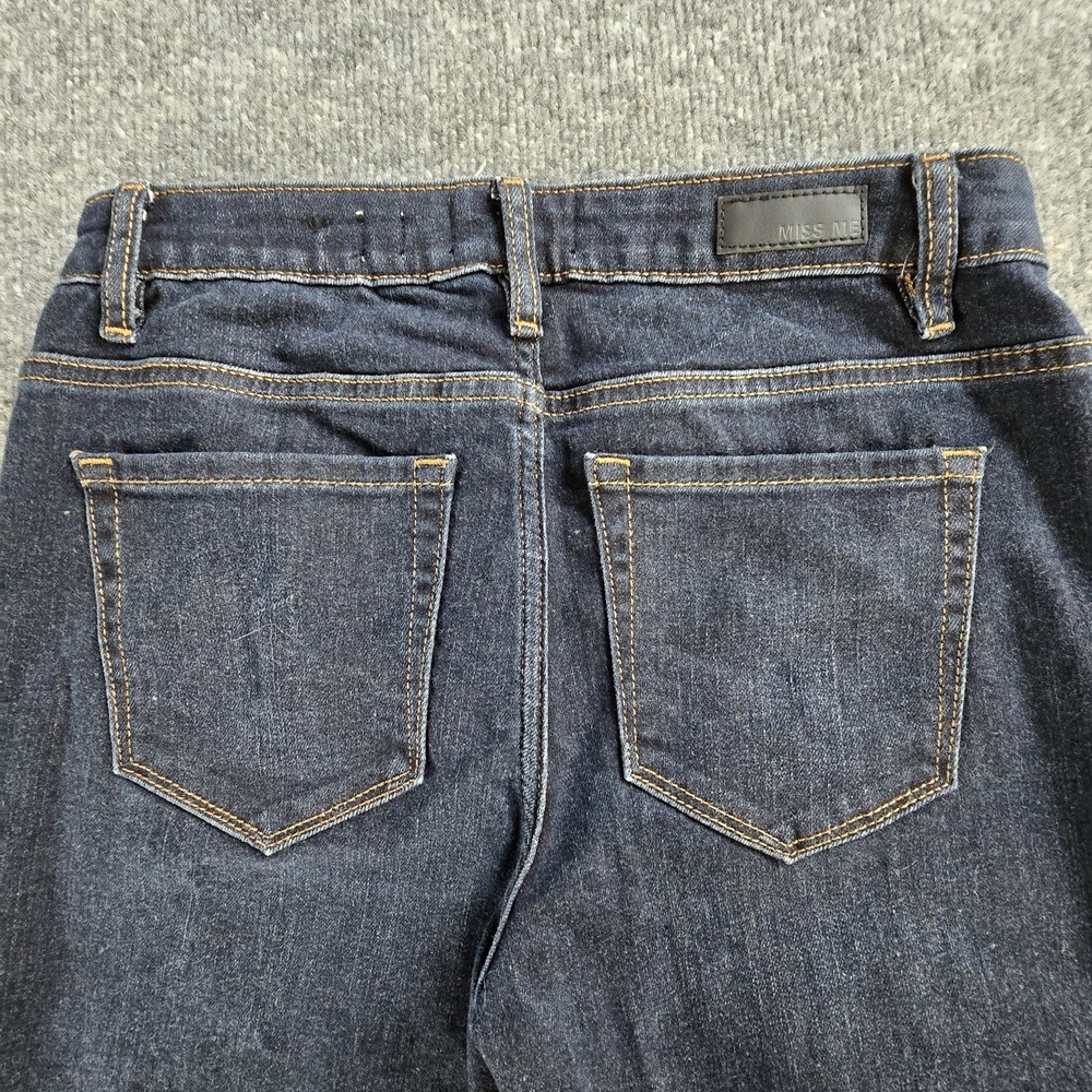 Miss Me Jeans Women 27 Button Fly Straight Blue Denim Pockets - Picture 10 of 11